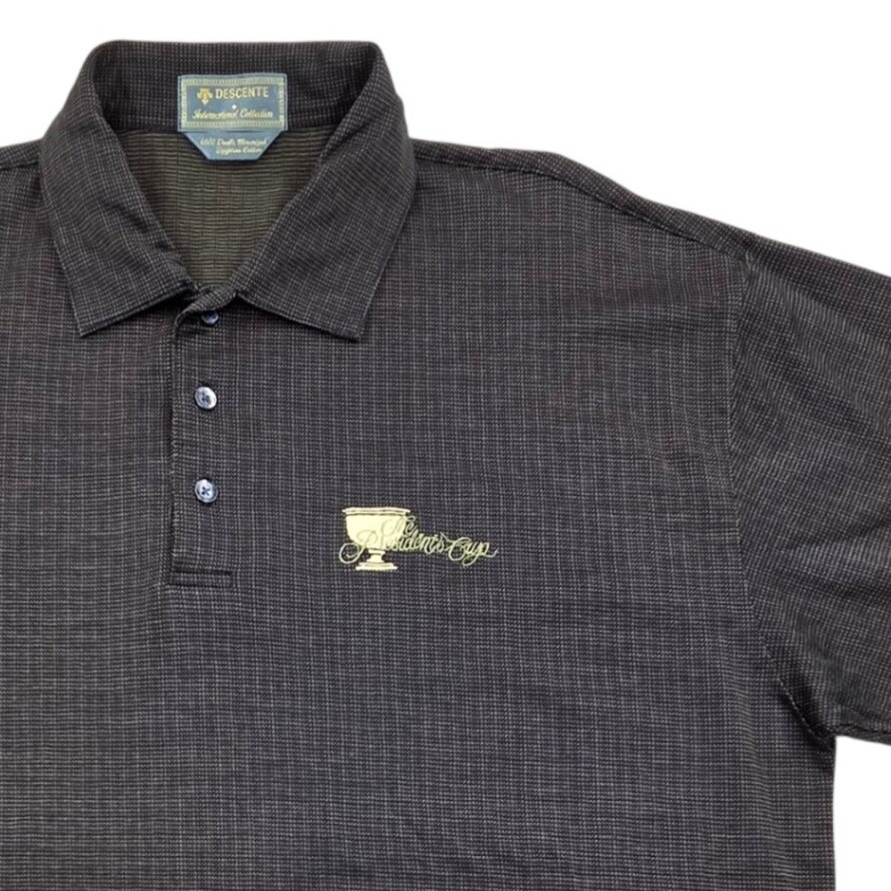 Descente International Collection Polo Shirt Presidents Cup Black Mens Large